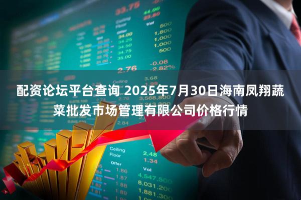 配资论坛平台查询 2025年7月30日海南凤翔蔬菜批发市场管理有限公司价格行情